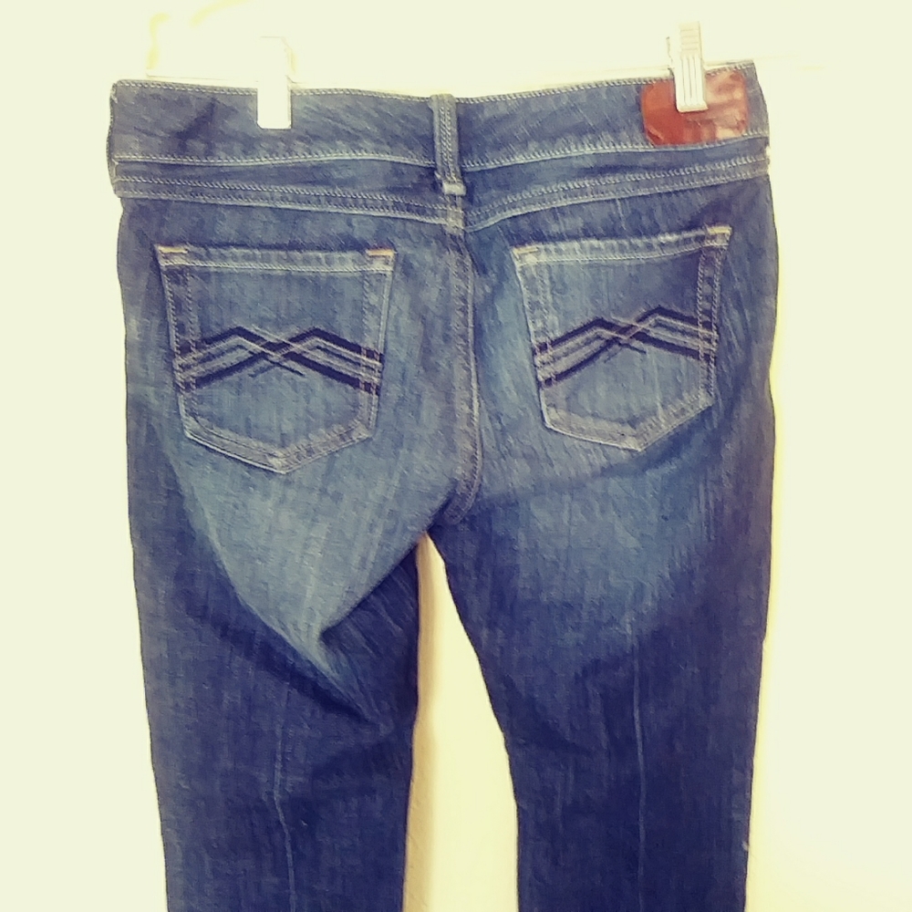 Express Zelda skinny jeans dark wash distressing L - Picture 3 of 6